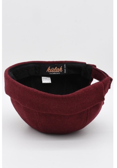 Kışlık Yeni Stil Yün Retro Hip-Hop Docker Şapka Bordo-Bordo-Standart