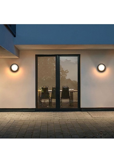 30 Watt Gün Işığı Ledli Bahçe, Balkon, Banyo, Nemli Alan Tavan Ve Duvar Apliği, Led Armatür, Aplik Siyah