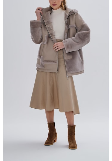 Valmenti Kadın Kürk Vizon Mont 616 6472 Bn Kurk Sk24/25 Vızon Vizon