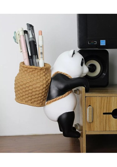 Tevdı Akvaryum Süsü Ve Kalemlık Panda Dekoru 198615357