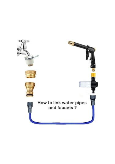 Su Tabancası Seti B-taşınabilir Araba Yıkama Yüksek Basınçlı Su Püskürtme Tabancası Köpük Su Tabancası Sulama Başlıkları 45149534