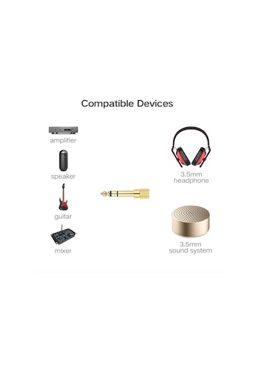 Primex Px-4458 6.3 Mm Erkek To 3.5 Mm Dişi Çevirici Dönüştürücü Jack Adaptörü, 6.3mm Ses Koonektör