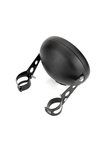 Youtek Motosiklet 7 İnç Çelik/ Demir Mat Siyah Far Kasa, Yeni Ve Kaliteli Modifikasyon Kapsülü