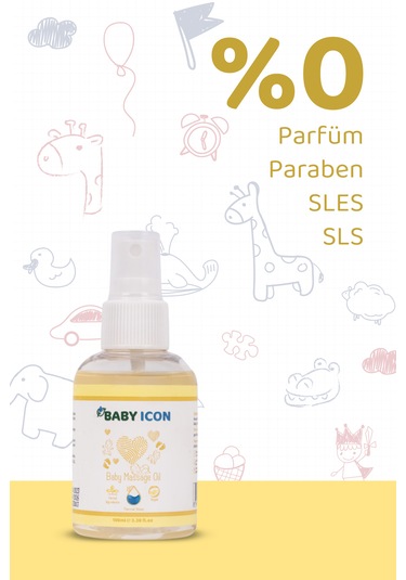 Baby Icon Organik Vegan Bebek Masaj Yağı
