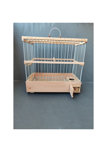 Çotanaklar Kafes Ahşap Tel Geçme Izgaralı Kafes 28 x 27 x 17 CM