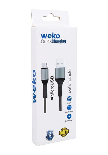 Weko Wk-22023 Usb To Micro Usb Örgülü Lacivert Telefon Şarj Kablosu