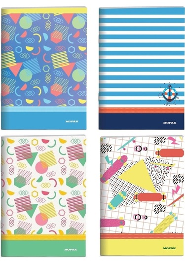 Mopak A4 60 Yaprak Karton Kapak Defter Kareli 4 Adet