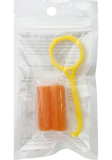 Ortodonti Hizalayıcı Diş Chewies Görünmez Çıkarılabilir Parantez Çıkarıcı Kanca Hizalayıcı Aracı Silikon Tepsi Koltuklar Meyve Aromalı Turuncu