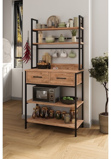 Bofigo Mutfak Standı 2 Çekmeceli 5 Raflı Kahve Köşesi Mutfak Rafı Mutfak Bangosu Vietnam Çam Bofigo Mutfak Standı 2 Çekmeceli 5 Raflı Kahve Köşesi Mutfak Rafı Mutfak Bangosu Vietnam Çam