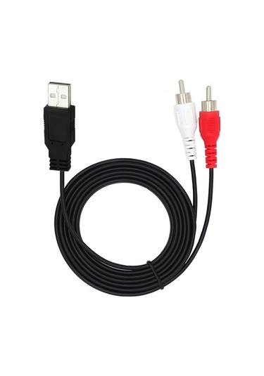 Sones Junsunmay 1,5 M Usb 2.0 Erkek - 2 Rca Erkek Video Av Dönüştürücü Ses Ayırıcı Kablo