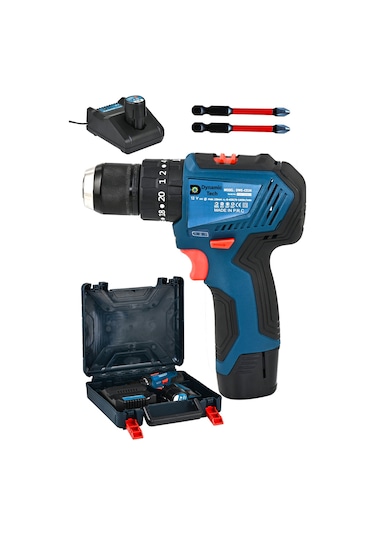 Dynamic Tech DWE-CD24 Kömürsüz Darbeli Şarjlı Çift Akülü Matkap + Lion Armut Batarya Set