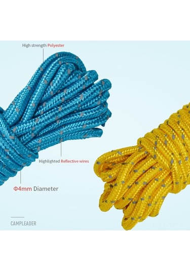 Novahub Gece Parlayan, 4mm Kalınlıkta, 8 Adet Renkli İpleri Seti Kırmızı Kırmızı