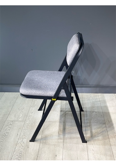 Hey Katlanır Mutfak Sandalyesi Yemek Balkon Bahçe Otel Gri Bukle