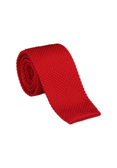 Kırmızı Örgü Kravat 0117opkk1 Kırmızı
