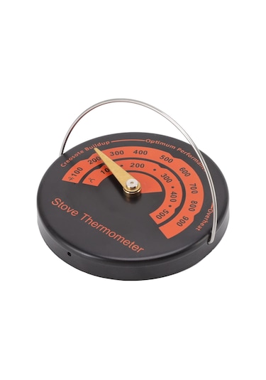 Yuvarlak İşaretçi Soba Termometresi Şömine Bimetalik Termometre
