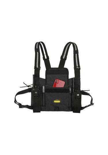 Moveevo Gece Işıkli Uyarı Yeleği, Çok Fonksiyonlu Depolama, Ayarlanabilir Askı, Güvenlik Ve Outdoor Kullanıma Uygun