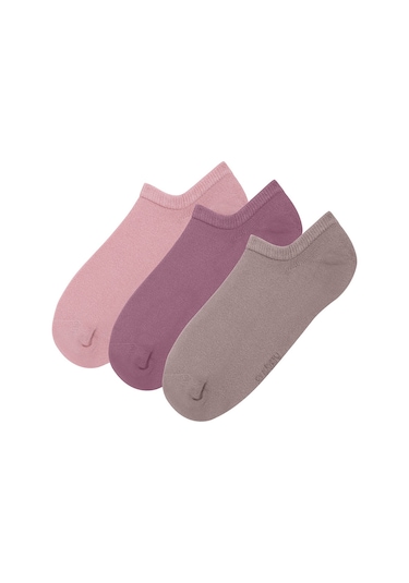 Suwen Görünmez 3 Lü Modal Sneaker Çorap Sc1228366 Mor - Pembe - Kahverengi