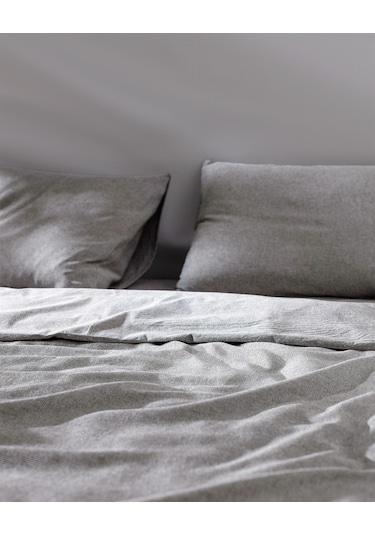 Madame Coco Nuage Tek Kişilik %100 Pamuk İpliği Boyalı Nevresim Takımı - Antrasit Gri