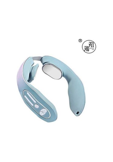 Novahub Boyun Akupunktur Noktaları Lenf Masaj Cihazı Akıllı Boyun Masajı Sıcaklıklı Mavi