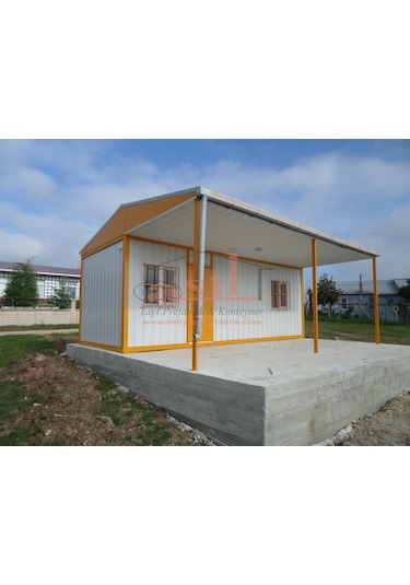 21M² 1+1 Çatı+Verandalı Dış Sac İç Pvc Kaplamalı Konut Konteyner