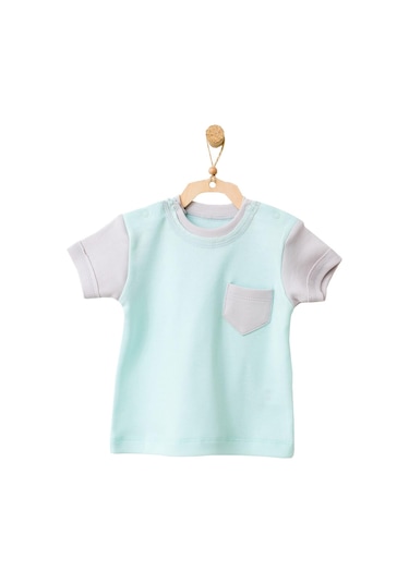 Andywawa Erkek Bebek Mint Rengi Cepli Alt Üst Şort Takım Ac21772r 001