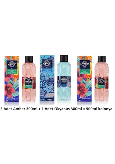 Marmara Amber Kolonyası 2 x 300 ML + Okyanus Kolonyası 300 ML