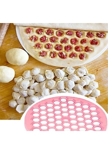 61 Bölmeli Petek Şekilli Pratik Mantı Kesici Açma Kalıbı Mantımatik Çok Renkli