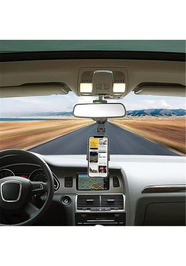 Novahub 360 Derecelik Ayarlanabilir Telefon Tutucu, Abs Malzeme, Genişlik 3-21mm, Telefon 50-100mm, Yeşil, Araba İçine Uygun Yeşil
