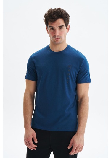 Arma Erkek Regular Fit Yazı Baskılı Süprem Bisiklet Yaka Tişört Y29344472402 İndigo