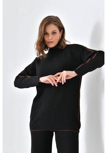 Ftz Women Kadın Çizgili İkili Takım Siyah 20563-siyah Siyah