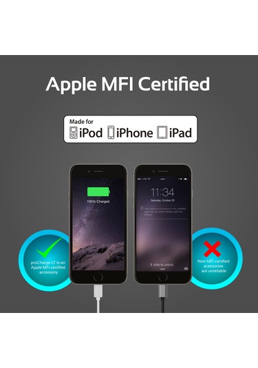 Promate Iphone Lightning Araç Çakmak Şarj Cihazı MFI Onaylı Beyaz