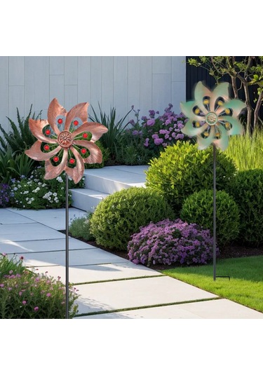 Xindoker Bahçe Ve Avlu İçin Demir Çevreci Süs Eşyası - Kırmızı Renkli 95cm Ornamental Fırça