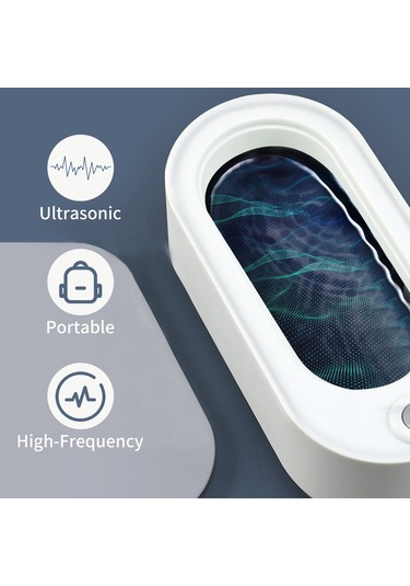 Youmex Usb Şarjlı Mini Ultrasonik Temizleyici - Gözlük, Mücevher, Saat Ve Lensler İçin Taşınabilir Beyaz Makine Lens Kapsülü