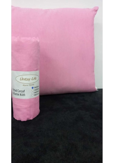 Üntaş Serenat Düz Lastikli Tek Kişilik Çarşaf + Yastık Kılıfı Pembe