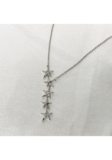 Star Y Kolye Silver Gold