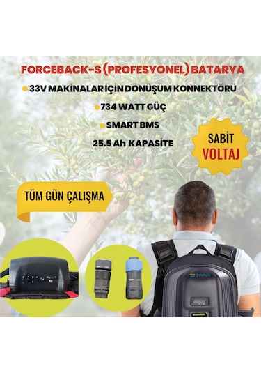 Taral Olea Forcepack Akülü Zeytin Silkeleme Ve Hasat Makinesi Çantalı