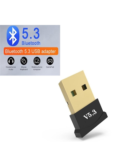 Masaüstü Bilgisayar Bluetooth Aparatı Çevirici Mini Bluetooth Adaptör Dongle 5,3 Yeni Nesil 1 Adet