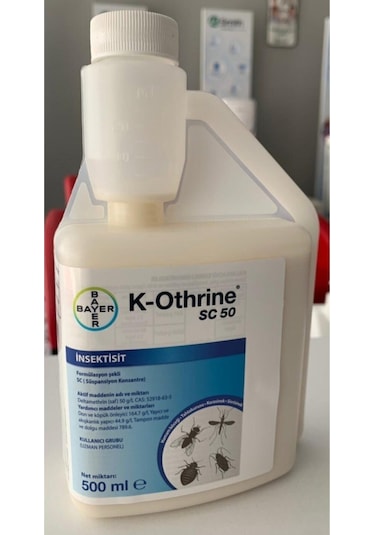 K Othrıne Bayer 500 Ml K-Othrine Sc 50 Kokusuz Bit Pire Hamamböceği Kene Tahtakurusu Ilacı