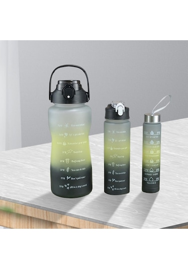 Suntek Magideal 3 Adet Spor Su Şişesi Yeniden Kullanılabilir Stil-d