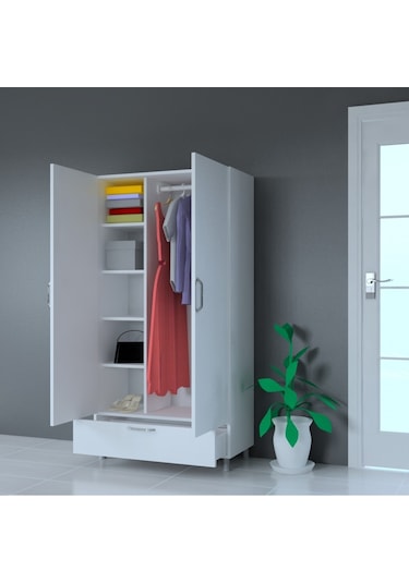 Mobilique 90cm 2kapaklı Gardrop Byz 600-00-141