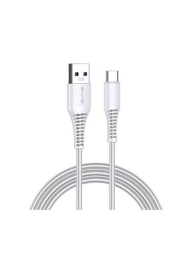 Awei Cl-69 5a Tip-c / Usb-c Akıllı Hızlı Şarj Kablosu, Uzunluğu: 1m Beyaz