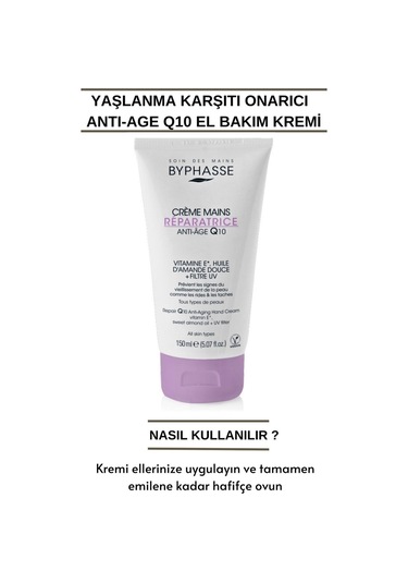 Byphasse Anti-Age Q10 Yaşlanma Karşıtı Onarıcı El Kremi 150 ML
