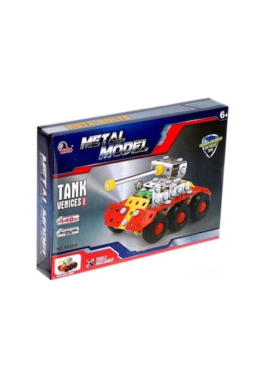 Metal Model Tank Yapım Seti 140 Parça - Eğitici Stem Montaj Oyuncağı - Tornavidalı Kendin Yap Maket