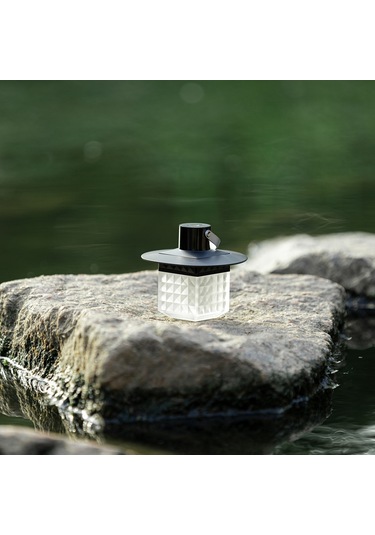 Led Kamp Işığı Çok Fonksiyonlu Kamp Alanı Feneri 2 Siyah Siyah