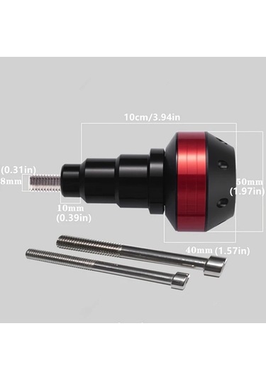 Chuangyinshop Orange Evrensel Motor 8mm 10mm Çerçeve Slider Koruyucu Pad Motosiklet Kaza Koruma