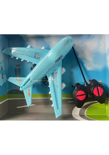 Işıklı, Uzaktan Kumandalı 6 Yöne Hareket Edebilen Eğlenceli Airbas Yolcu Uçağı - Kumandalı Uçak 001