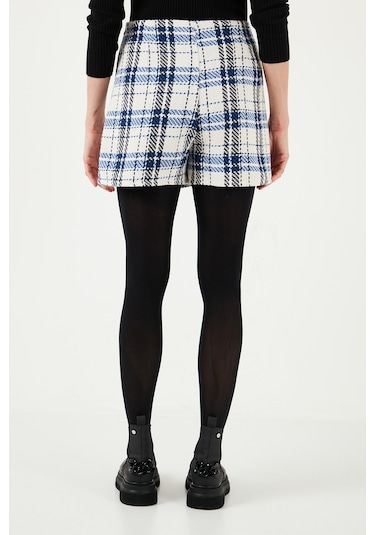 Lela Regular Fit Kışlık Tüvit Mini Bayan Şort Etek 611Et0020 Saks