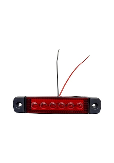 12v-24v Parmak Lamba 6-ledli Kırmızı 95 19 Mm