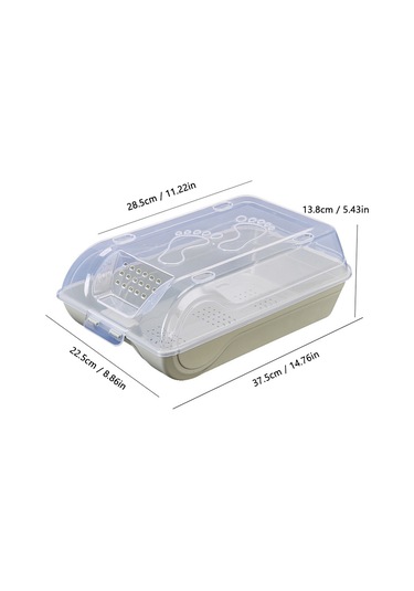 Youmex Mavi Şeffaf Klipsli Ayaklık Kutusu - Konforlu Depolama, Ev Ve Ticari Kullanım İçin, Katlanabilir Ve Stabil