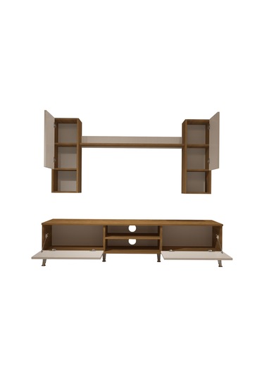 Decoraktiv Eko 5da Mdf Dvd Gold Tv Ünitesi Tv Sehpası Pera - Beyaz